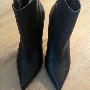 Black Leather Ankle Boots